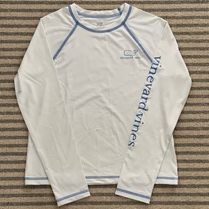 Vineyard Vines Girls’ Long-Sleeve Vintage Whale Rashguard - size L (14)